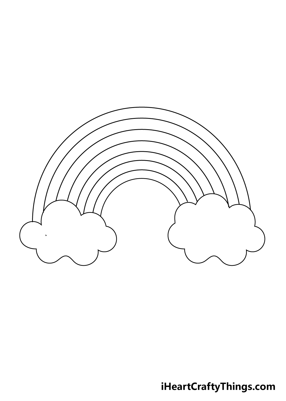 Rainbow Drawing How To Draw A Rainbow Step By Step