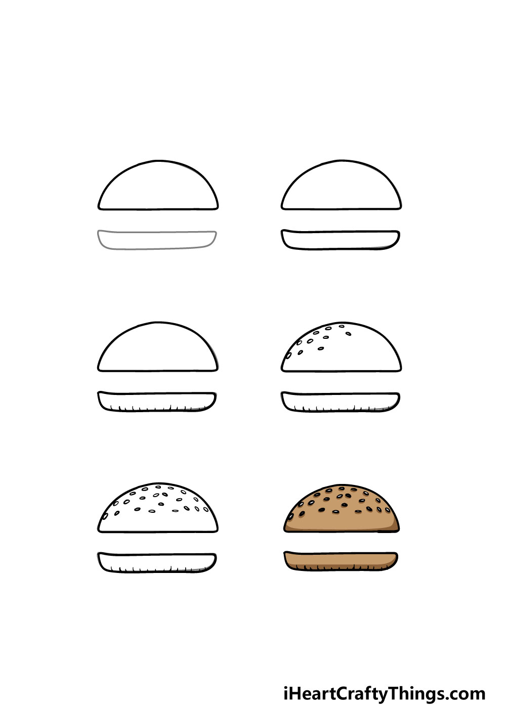 Bun Drawing How To Draw A Bun Step By Step