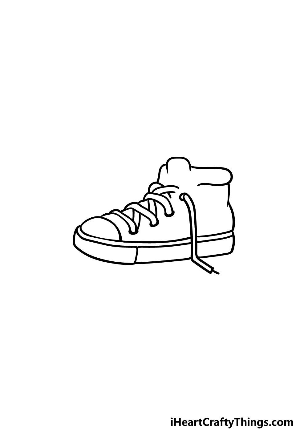 Sneakers Drawing How To Draw Sneakers Step By Step