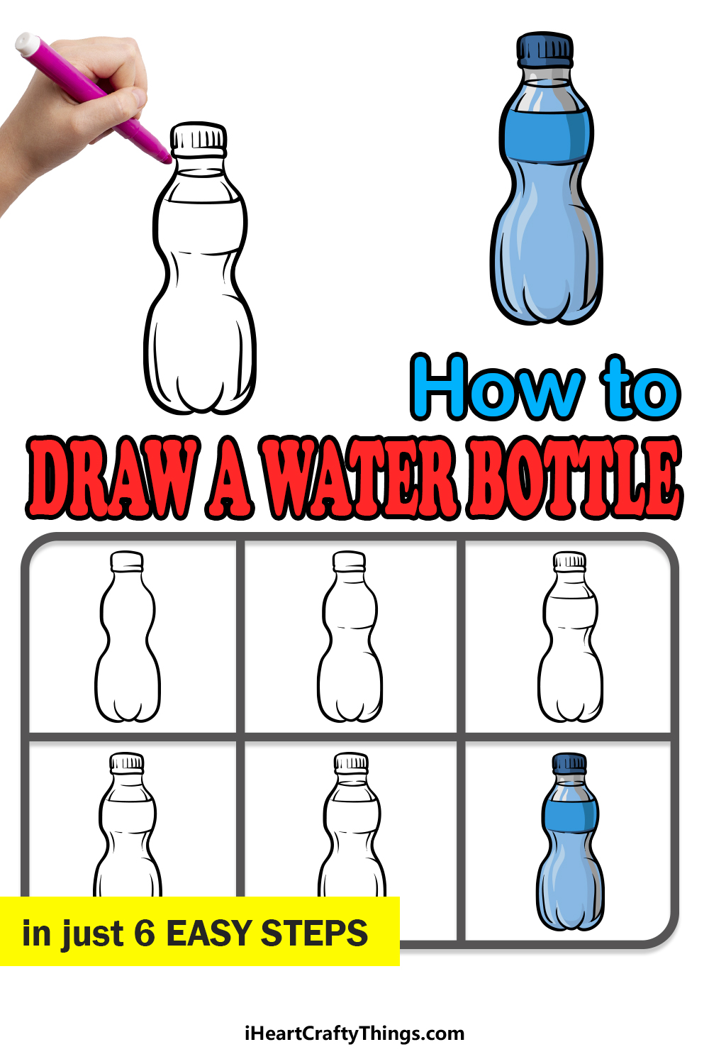 How To Draw A Water Bottle Step By Step