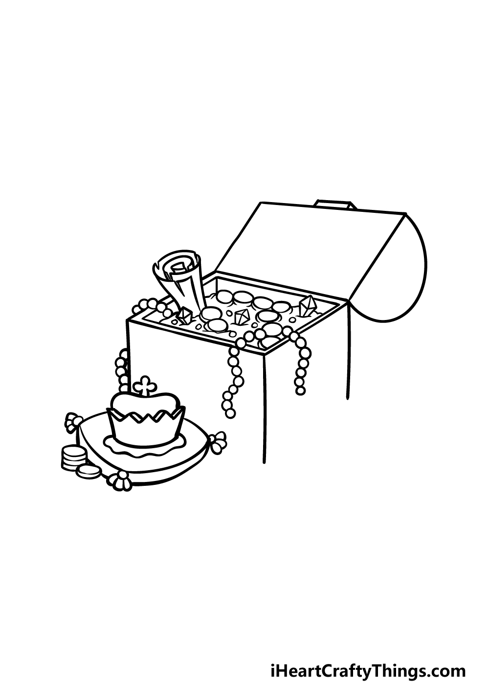 Pirate Treasure Chest Drawing