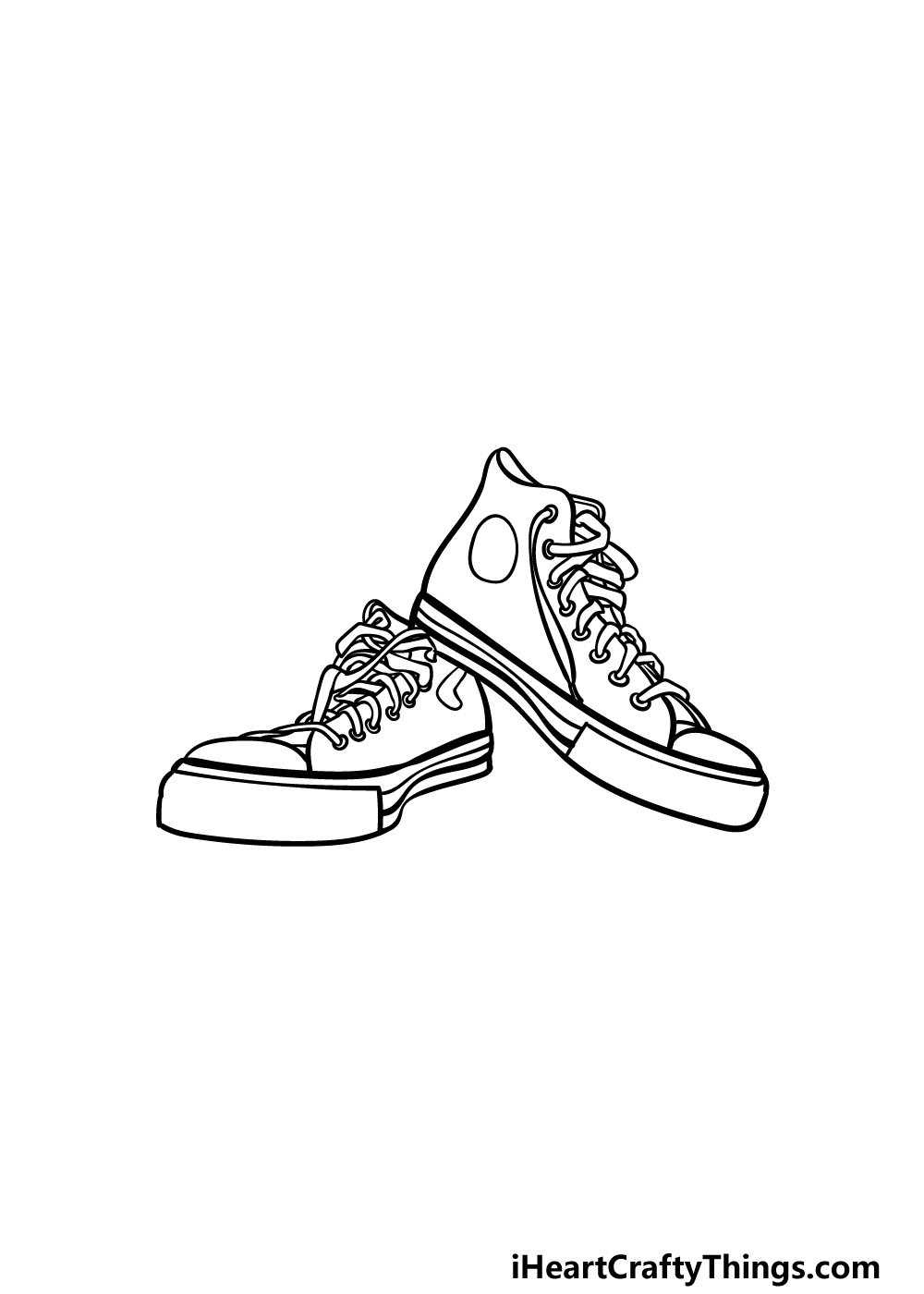 How To Draw Converse From The Front