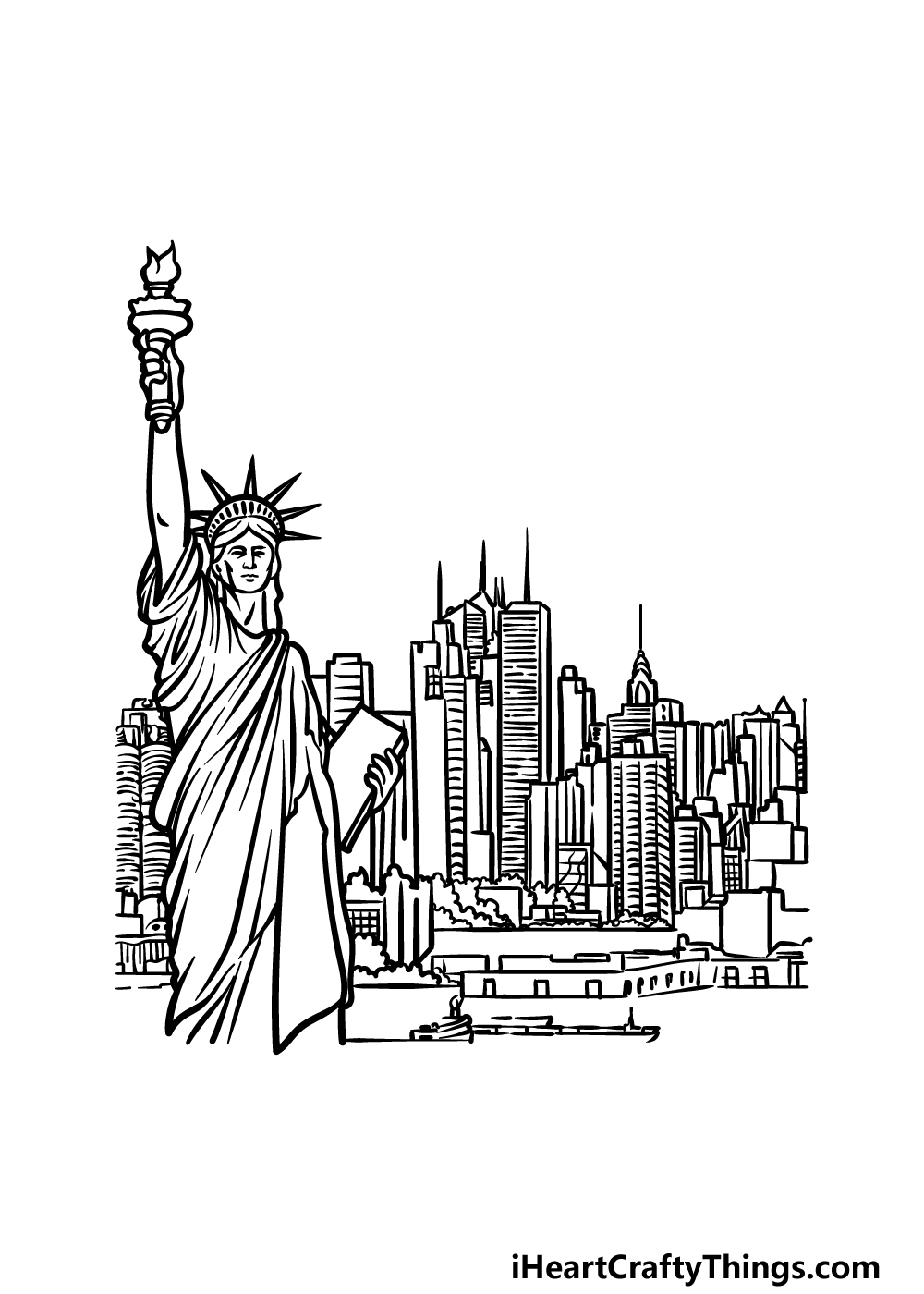 New York Skyline Drawing