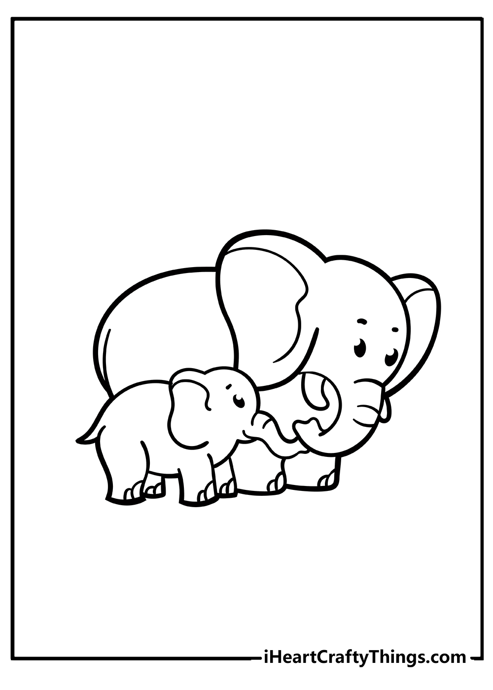 Printable Baby Elephant Coloring Pages