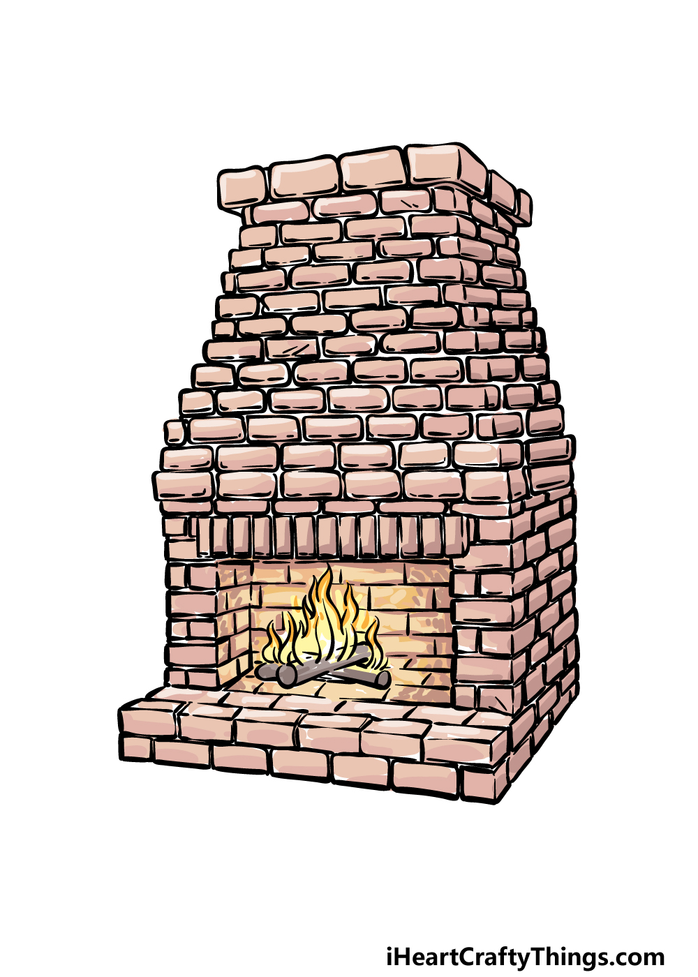 How To Draw A Fireplace