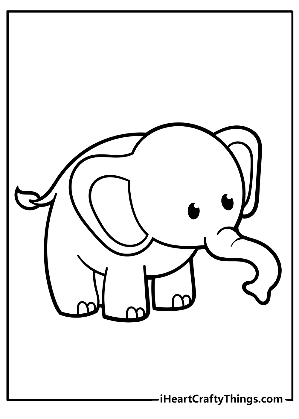 Elephant Coloring Pages For Preschool