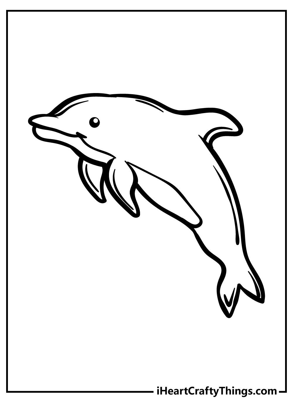 Cute Dolphin Coloring Pages
