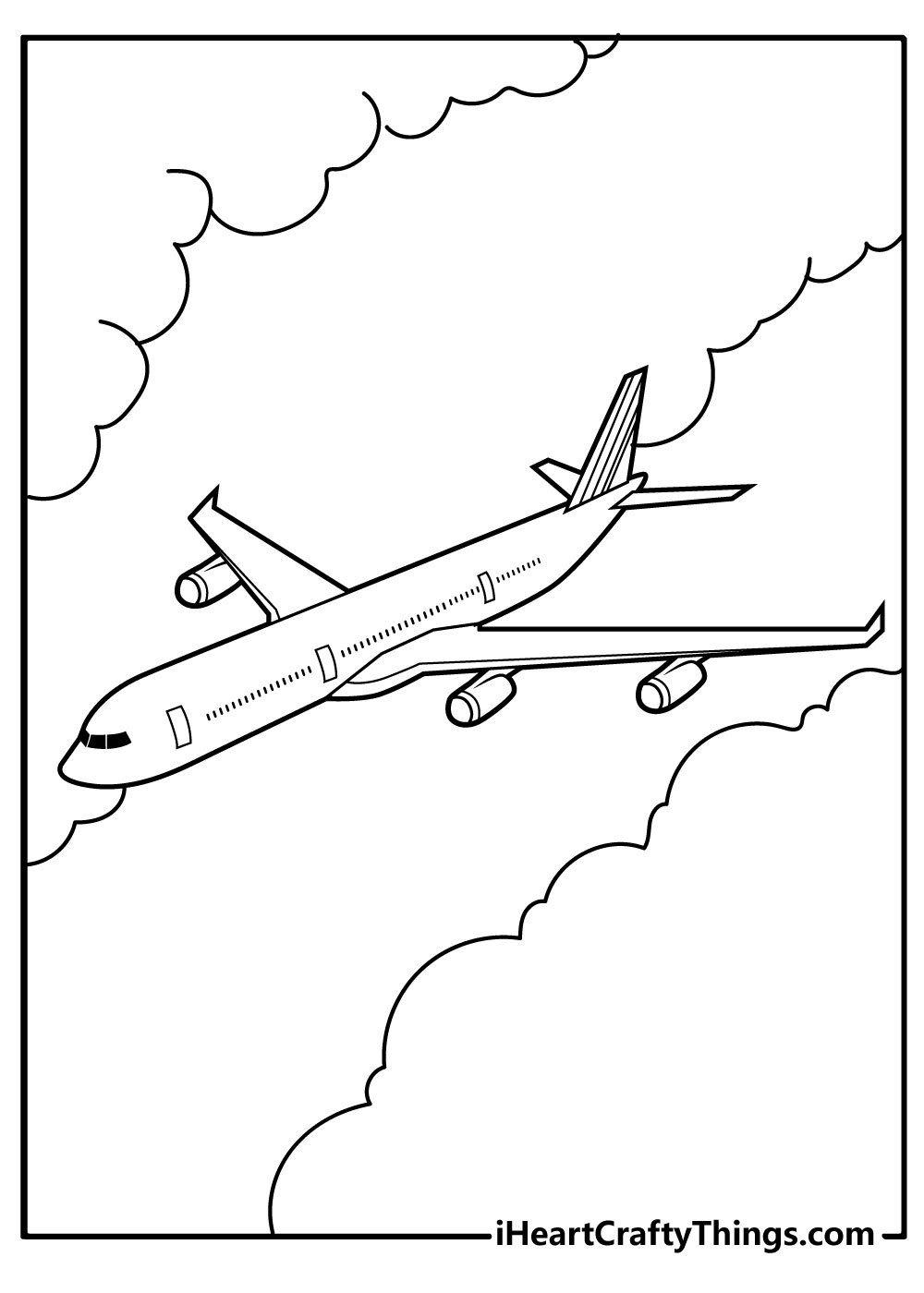 Airplane Printable Coloring Page