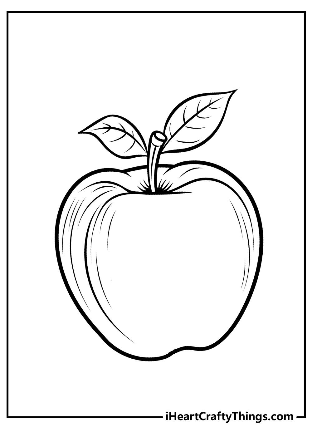 Coloring Page of an Apple A Fun and Educational Activity for Kids