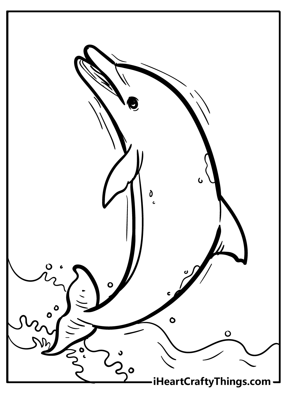 Cute Dolphin Coloring Pages