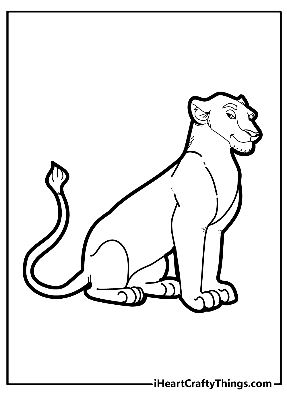 Lioness Coloring Sheet Coloring Pages