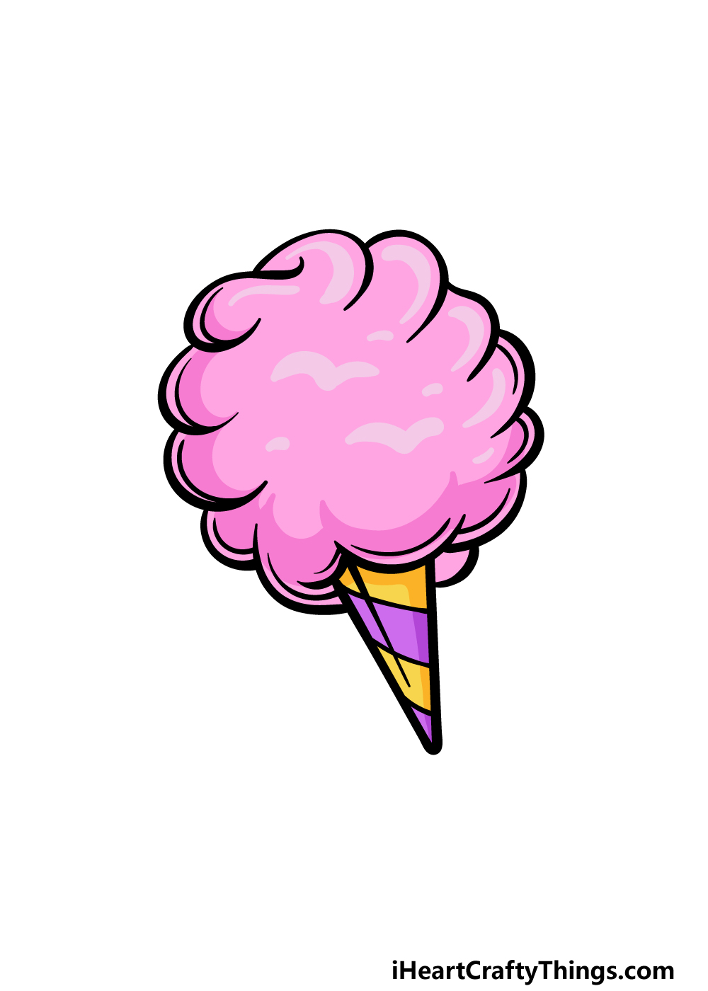Cotton Candy Drawing How To Draw Cotton Candy Step By Step