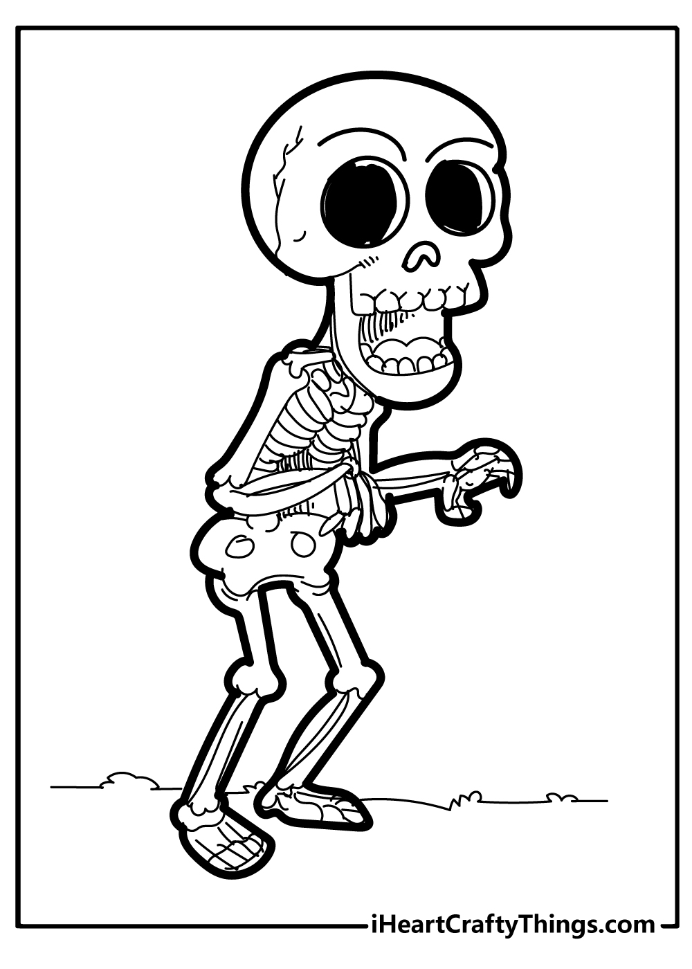 Animal Skeleton Coloring Pages