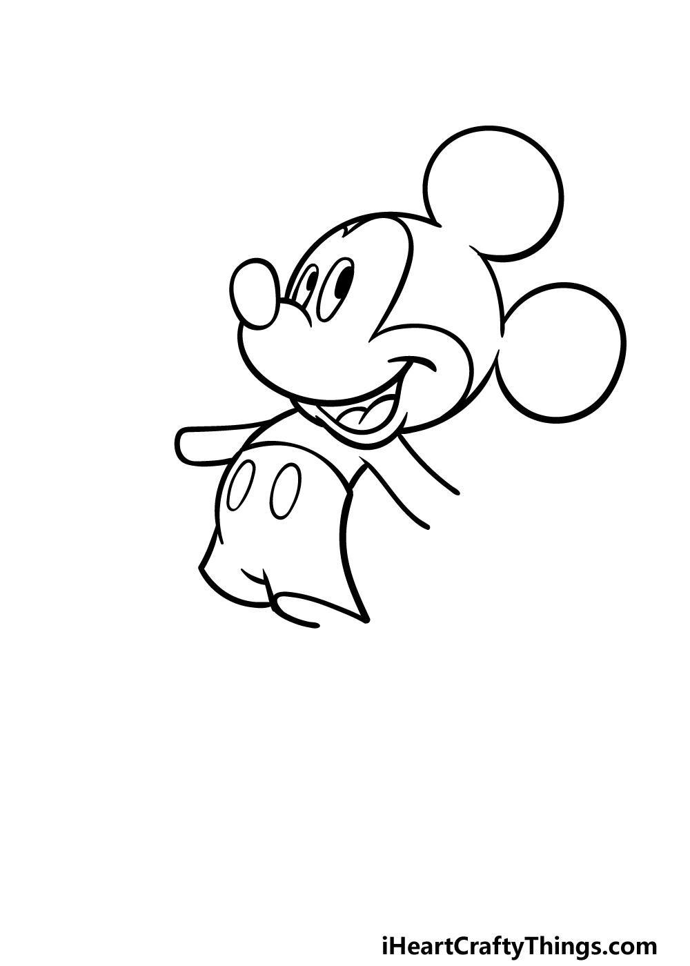 How To Draw Mickey Mouse Full Body Step By Step