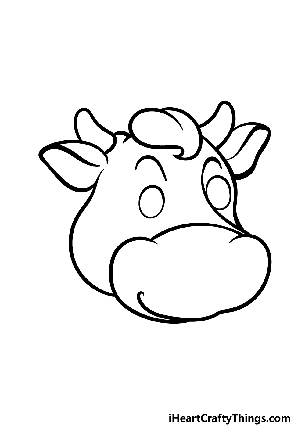 How to draw a cow face How to draw a cow face step by step (2023)
