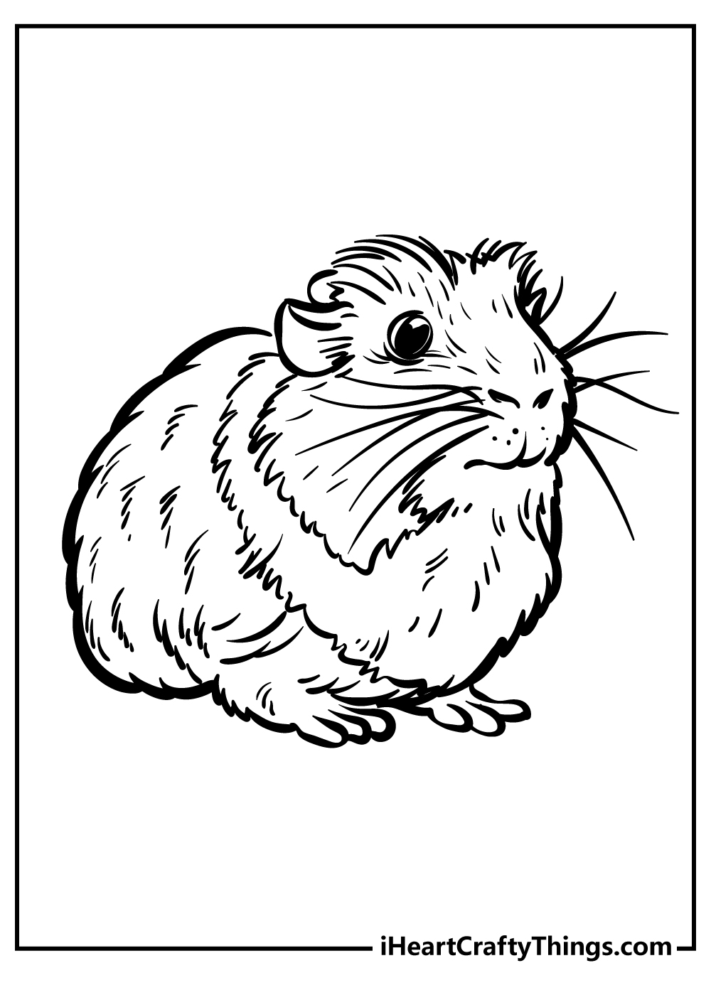 Christmas Guinea Pig Coloring Pages