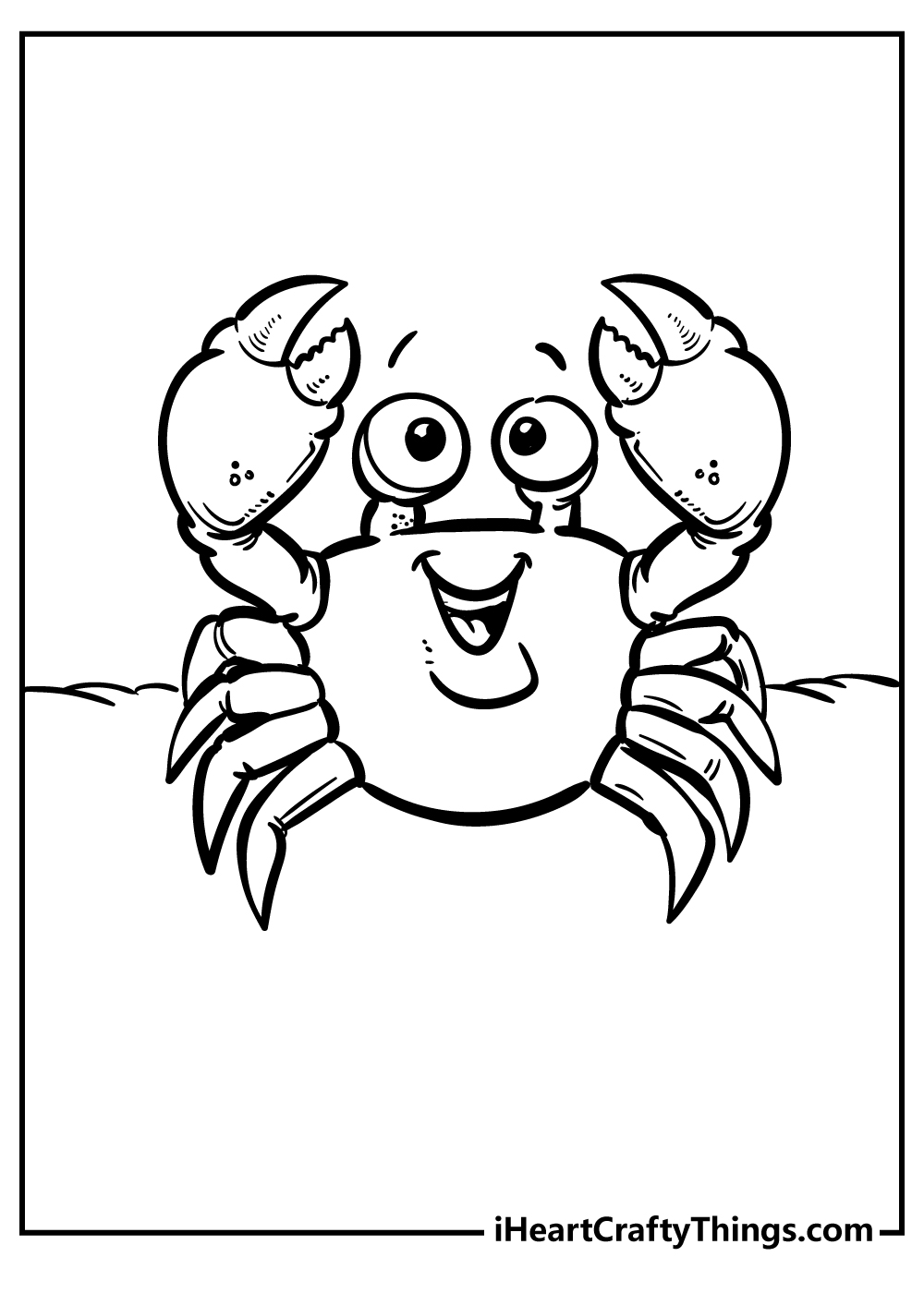 Cute Crab Coloring Pages