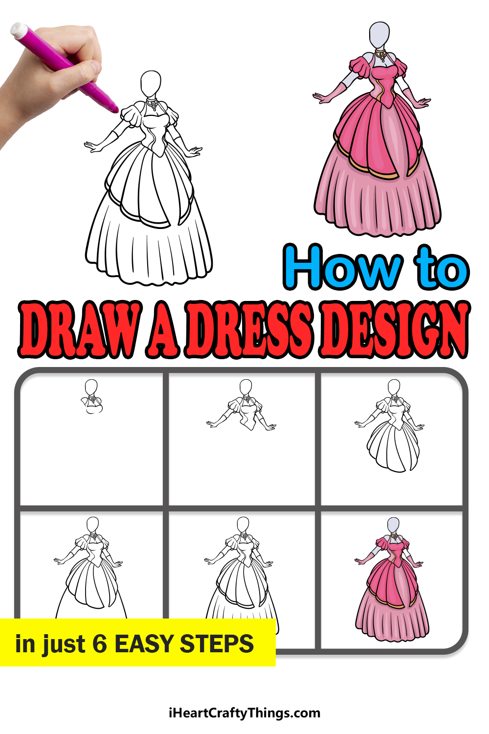 How To Draw A Dress Design Step By Step Wholesale Discounts, Save 61