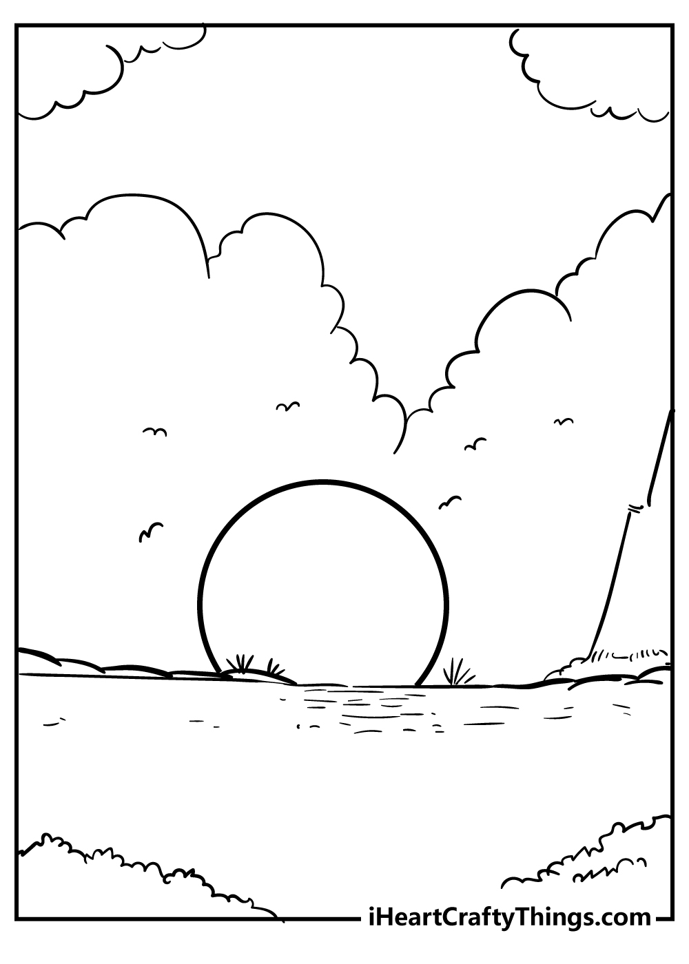 Printable Sunset Coloring Pages