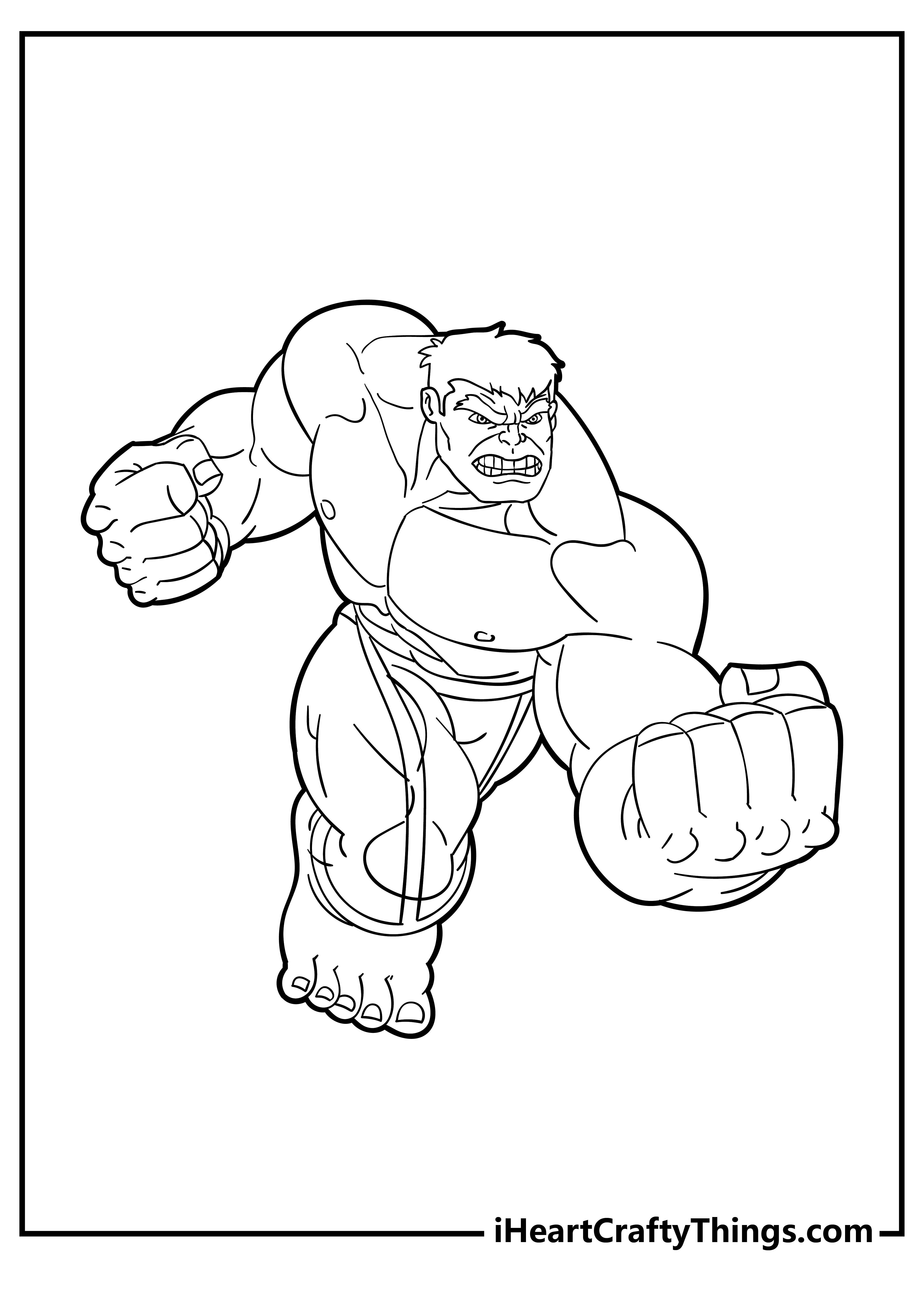 The Incredible Hulk Coloring Pages For Kids