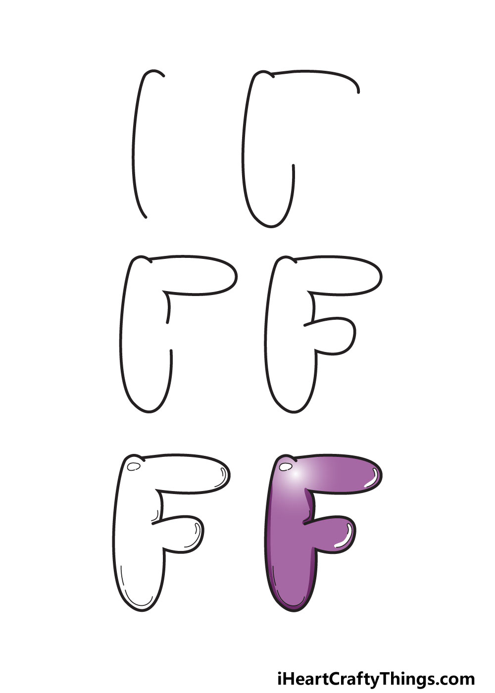 The Letter F In Bubble Letters