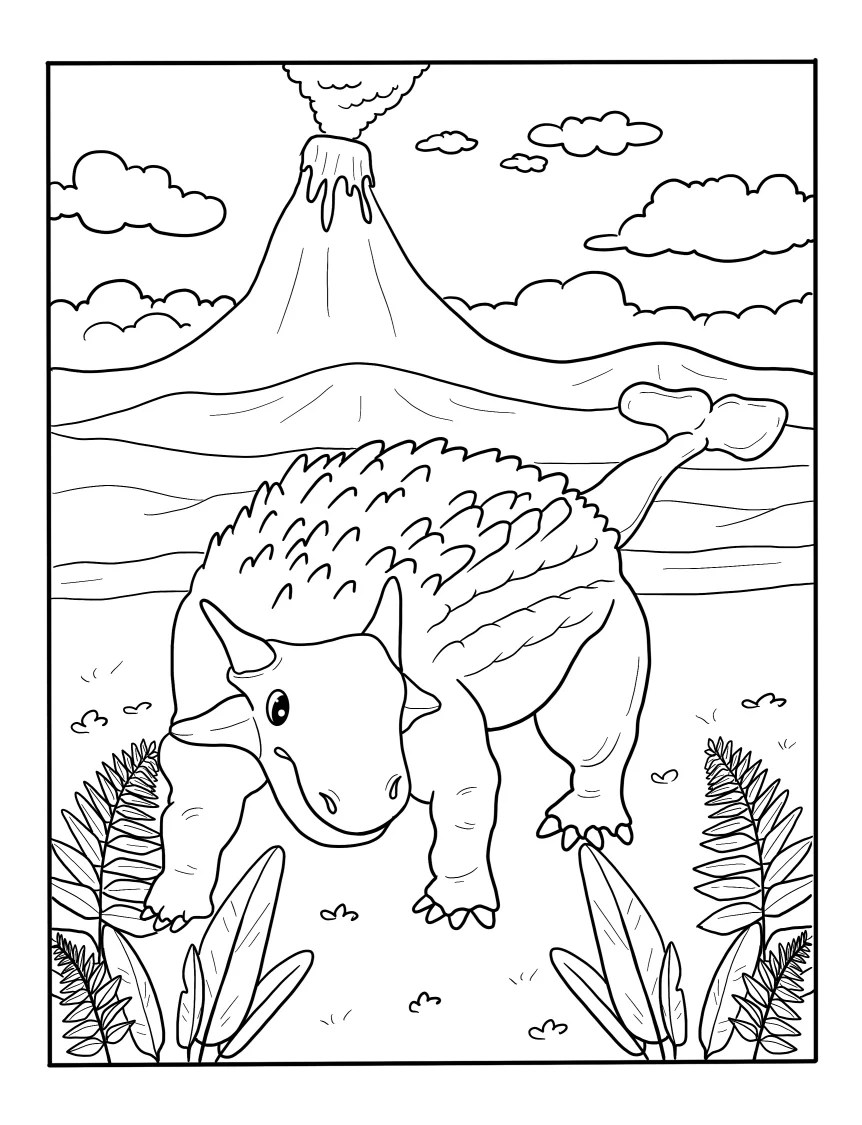 Realistic Dinosaur Coloring Pages - Free Printable For Kids