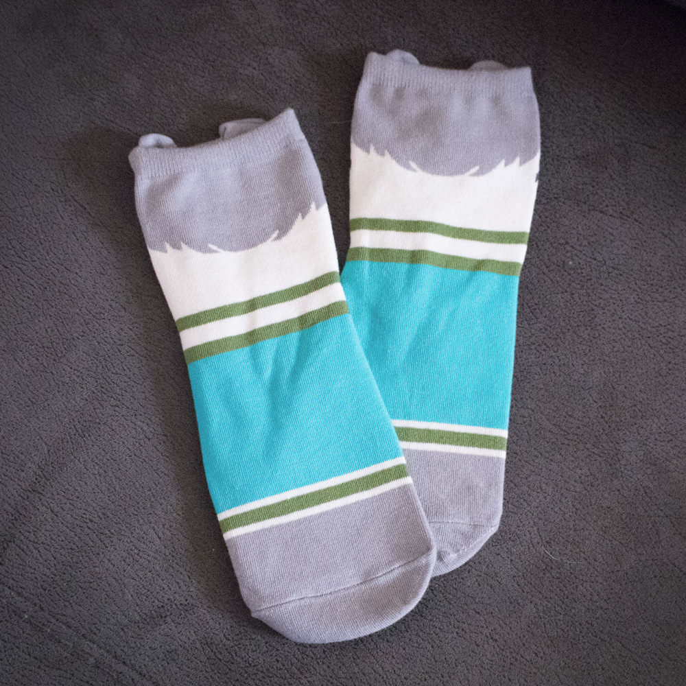 Grey Dog Ears Socks