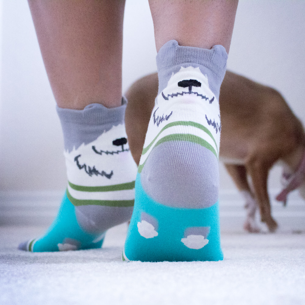 Grey Dog Ears Socks