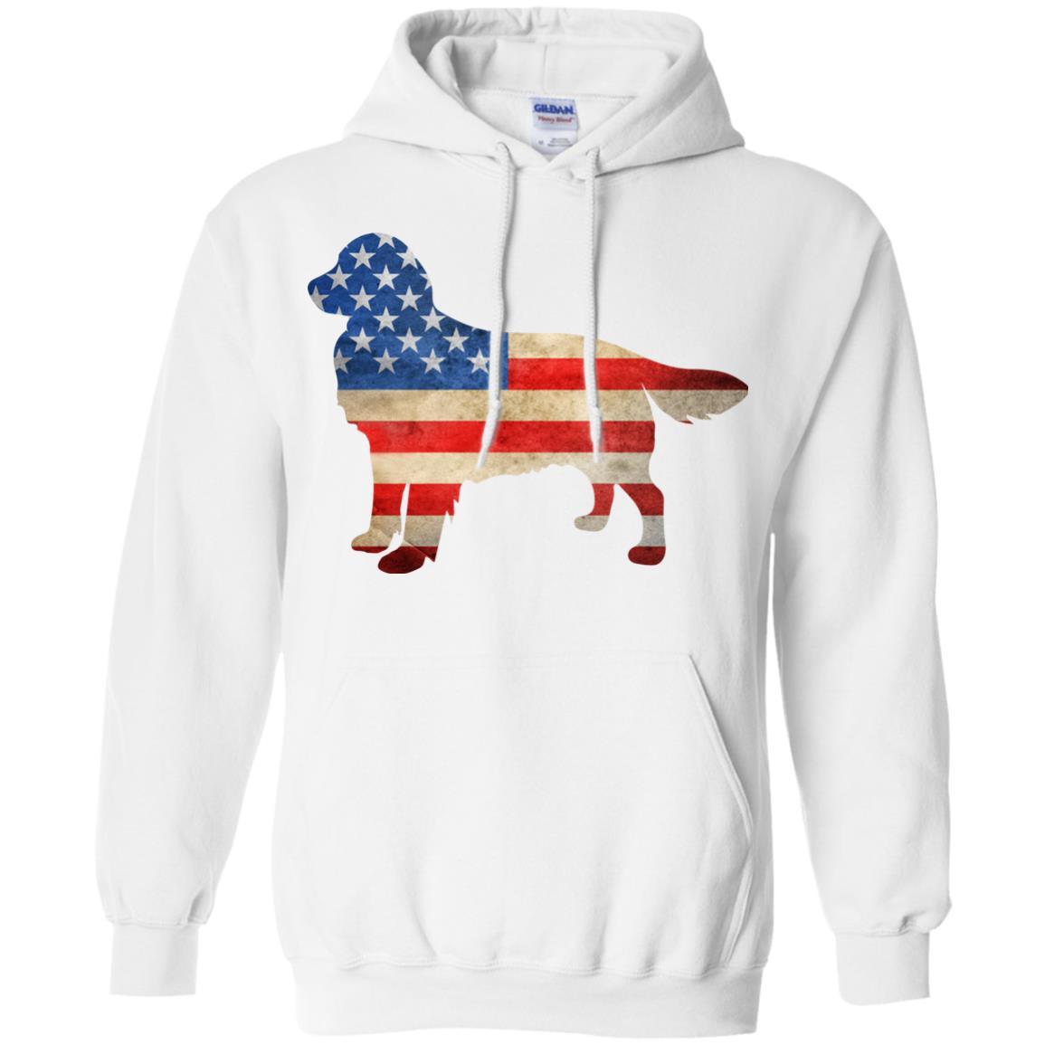 Vintage Golden Retriever USA Pullover Hoodie