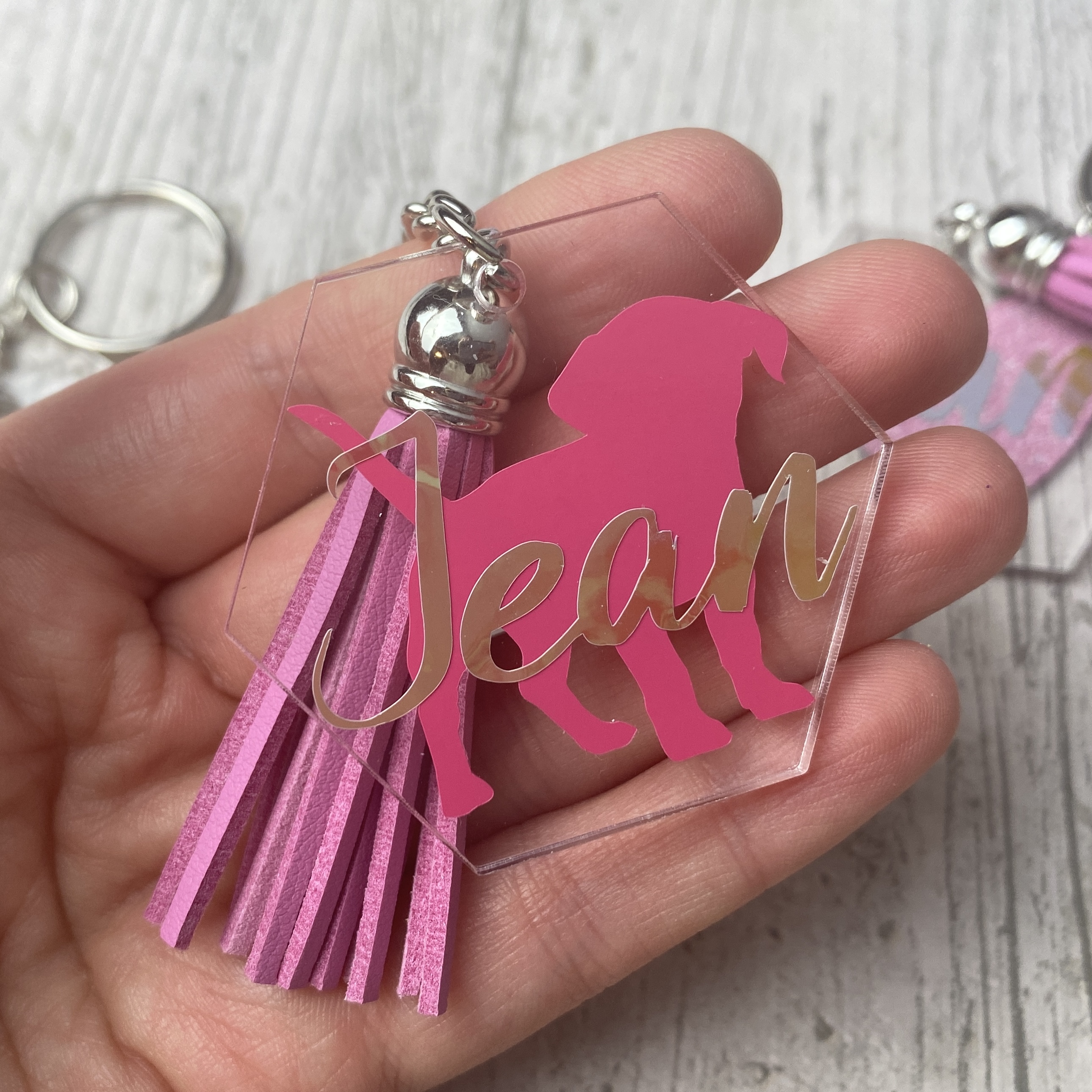 5 Minute Crafts Personalised Acrylic Keyrings I Heart Maggie