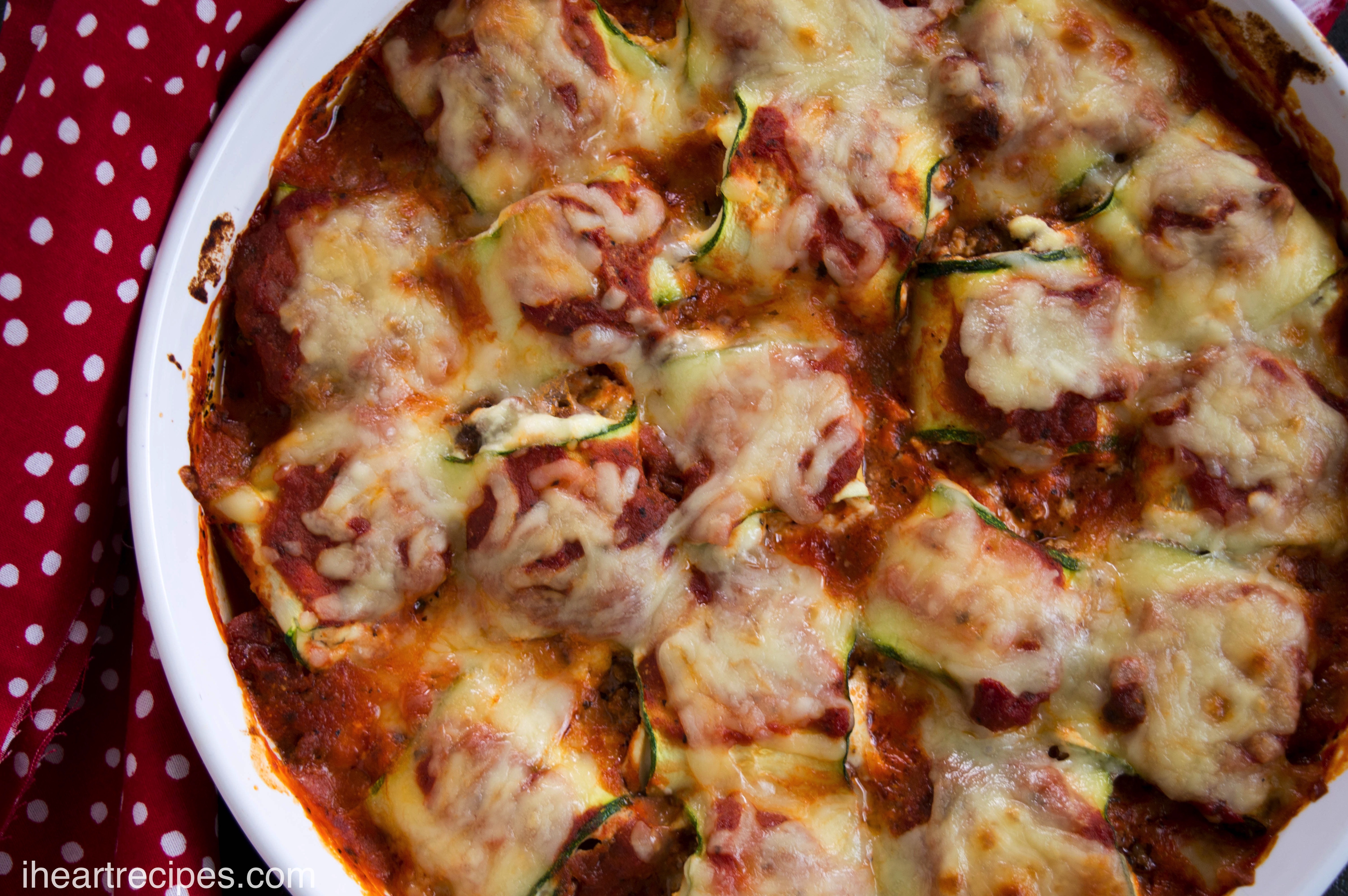 Zucchini Lasagna Roll Ups I Heart Recipes