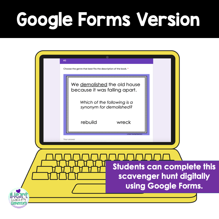 Synonyms and Antonyms with Context Clues Scavenger Hunt Game