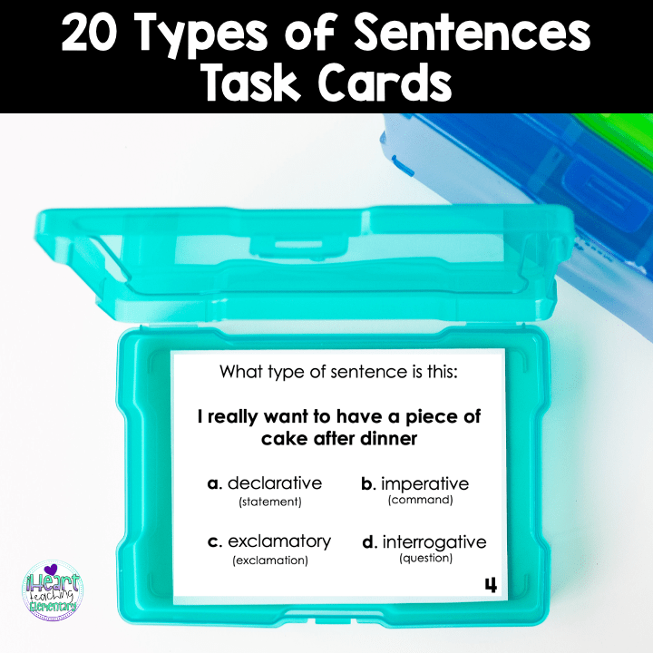 Types of Sentences Task Cards