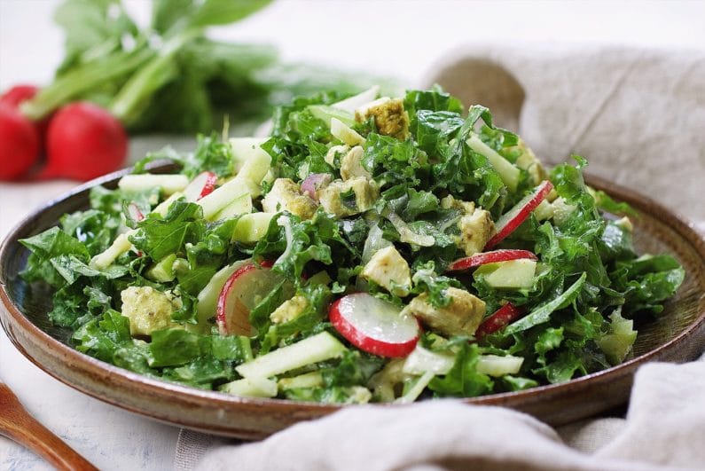 Paleo Curried Chicken Kale Fennel Salad (Whole30)