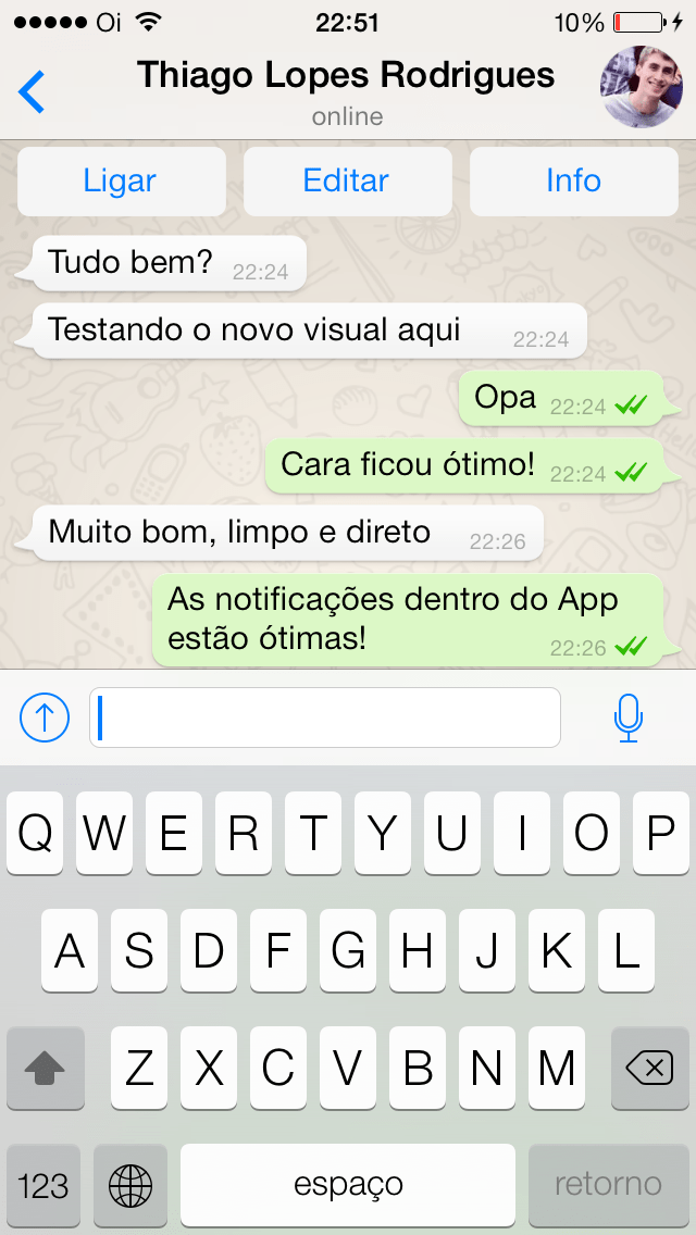 WhatsApp finalmente é adaptado para o iOS 7 iHelp BR