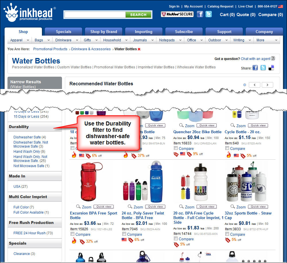 Are your water bottles dishwashersafe?