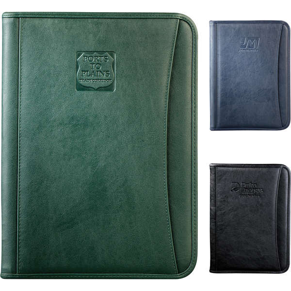 DuraHyde Zippered Padfolio with Custom Logo