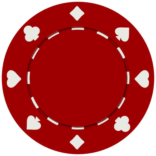 Clay Poker Chip Suited Style 2 Sided Deluxe