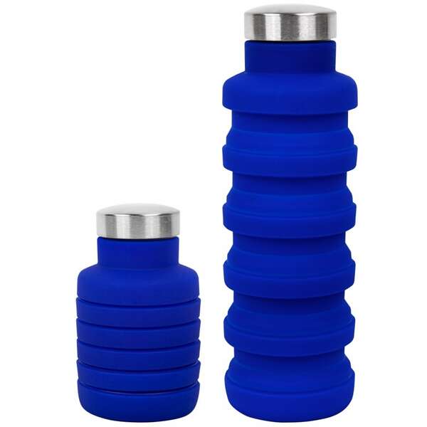 17 oz Collapsible Silicone Water Bottle Deluxe