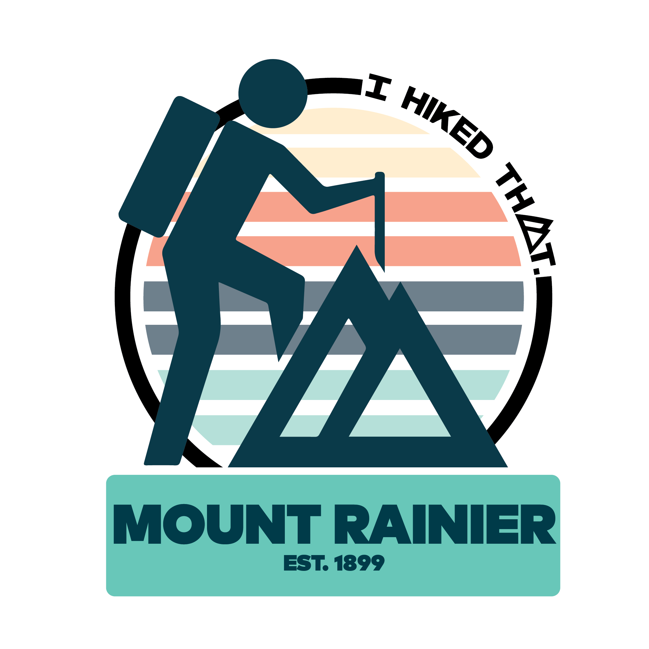MOUNT RAINIER PARK STICKER I HIKED THAT