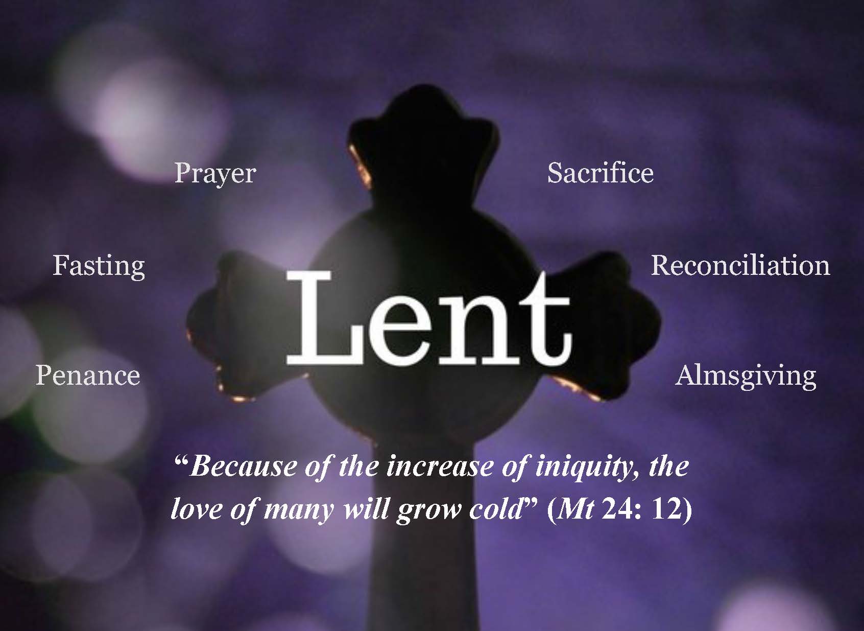Lenten Schedule 2019 Immaculate Heart of Mary Parish