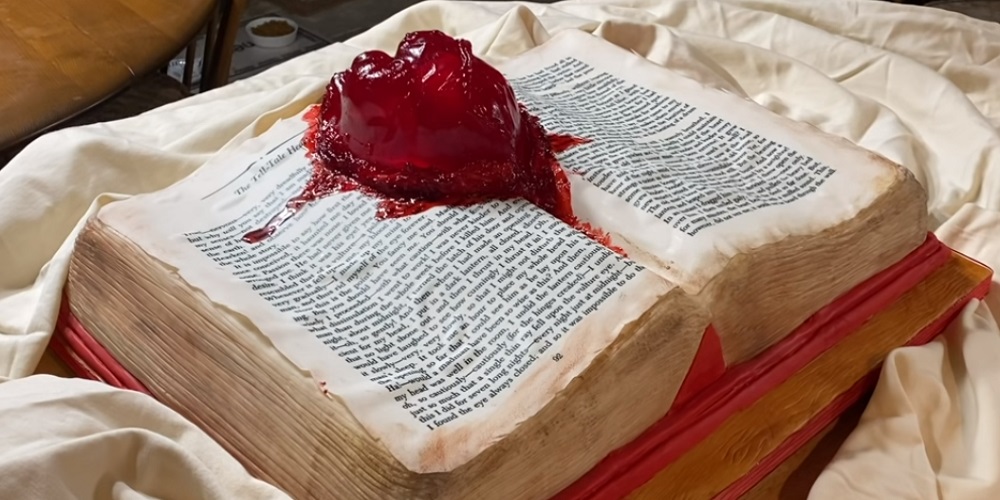 Edgar Allan Poe Cake With a Realistic Beating Heart iHorror