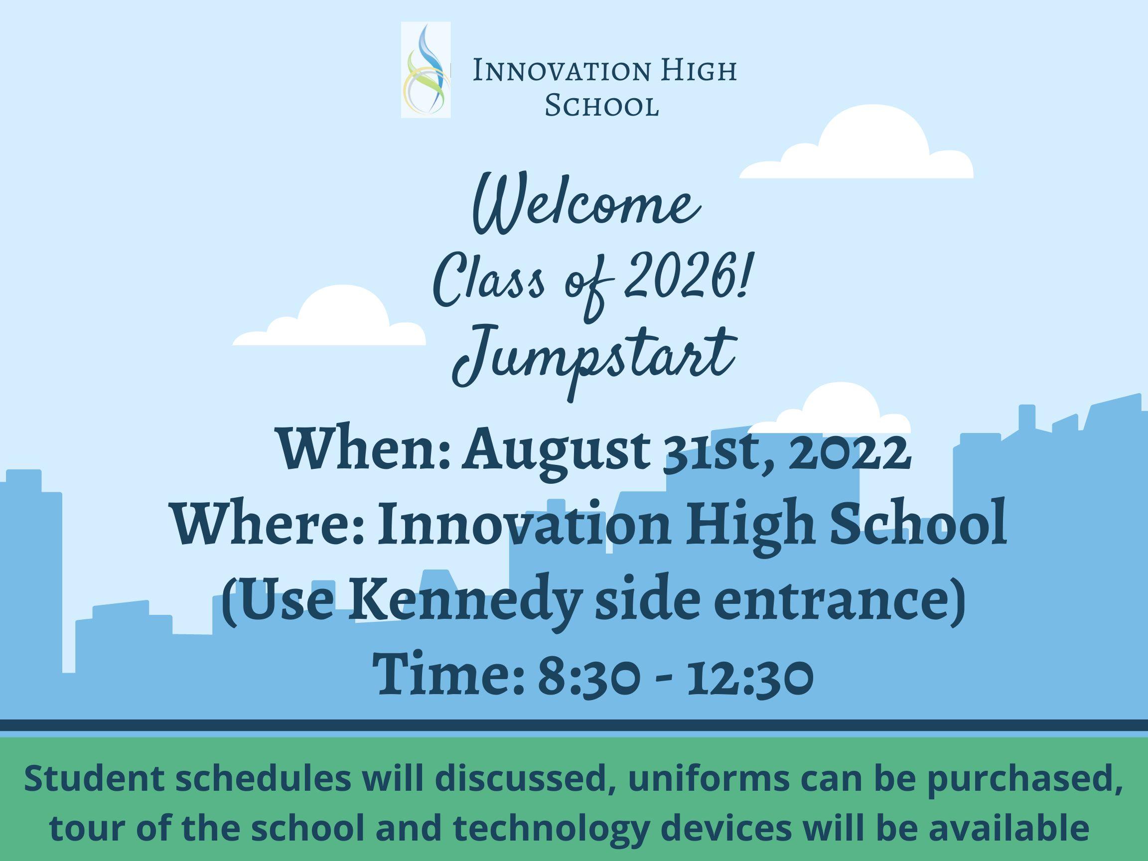 Class of 2026 Jumpstart Innovation High School