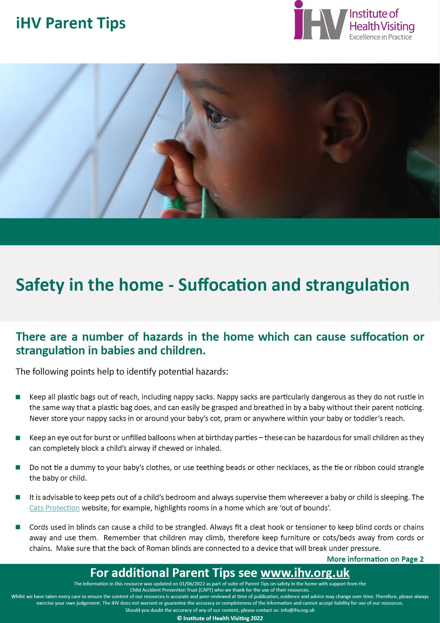 These Parent Tips give parents and families tips on how to reduce