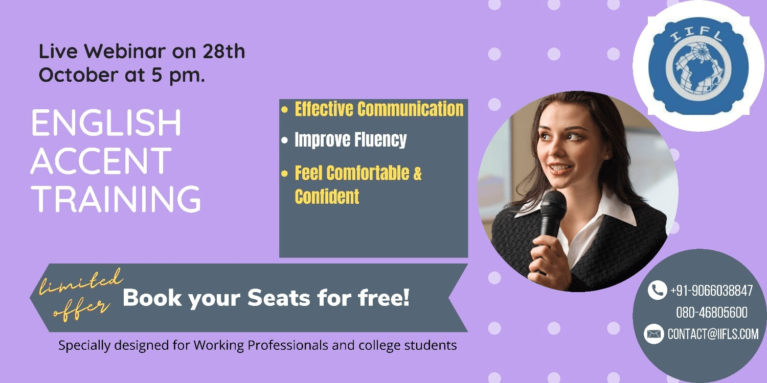 Live inar English Accent Training Indian Institute of Foreign