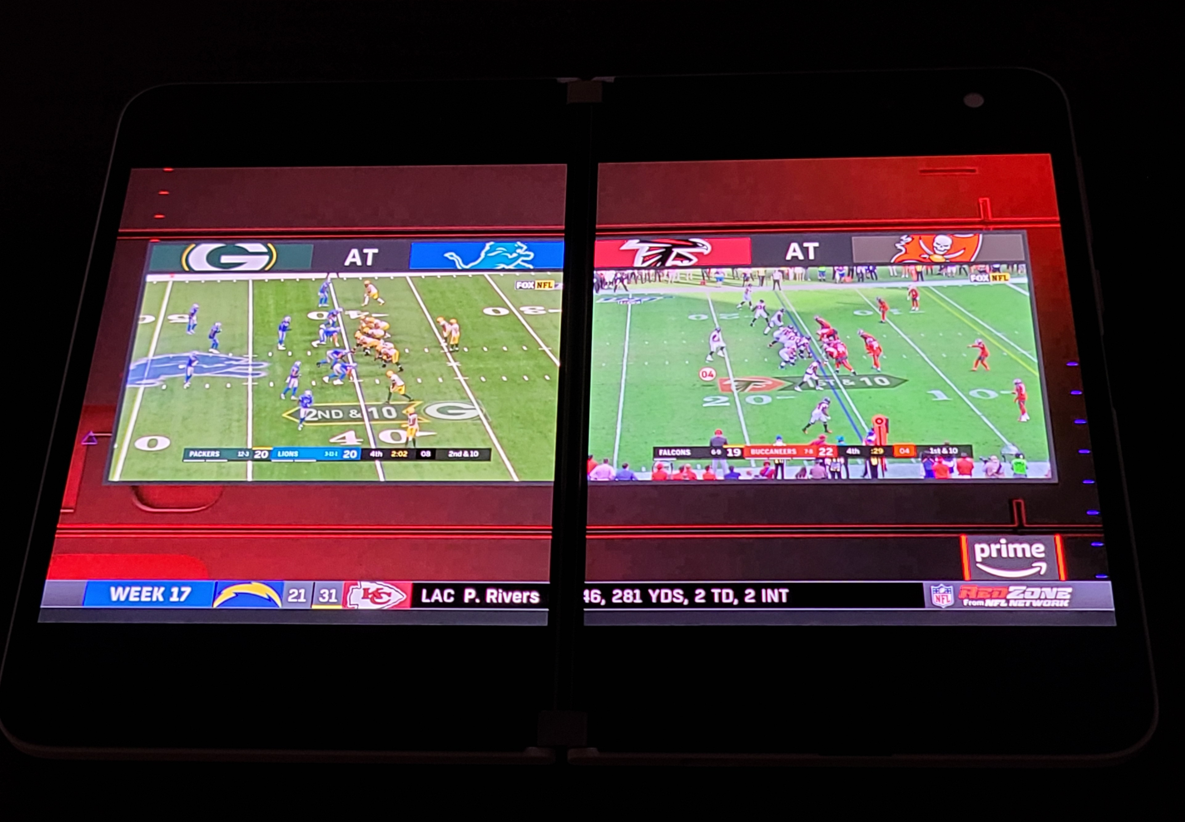 NFL / YouTube TV surfaceduo