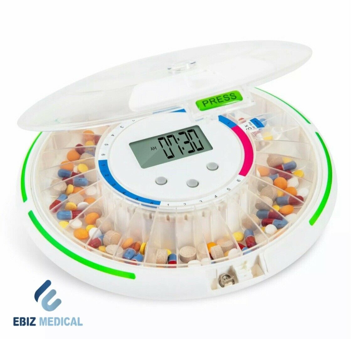 Automatic Pill Dispenser 28 Day Electronic Medication Organizer w