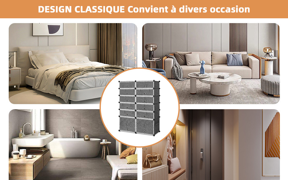 Meuble à chaussures Lexzurn Meuble Chaussure DIY, Rangement Chaussure