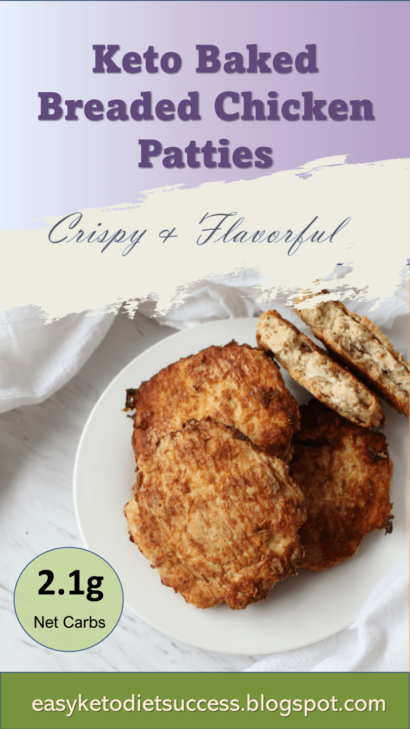 Keto Baked Breaded Chicken Patties