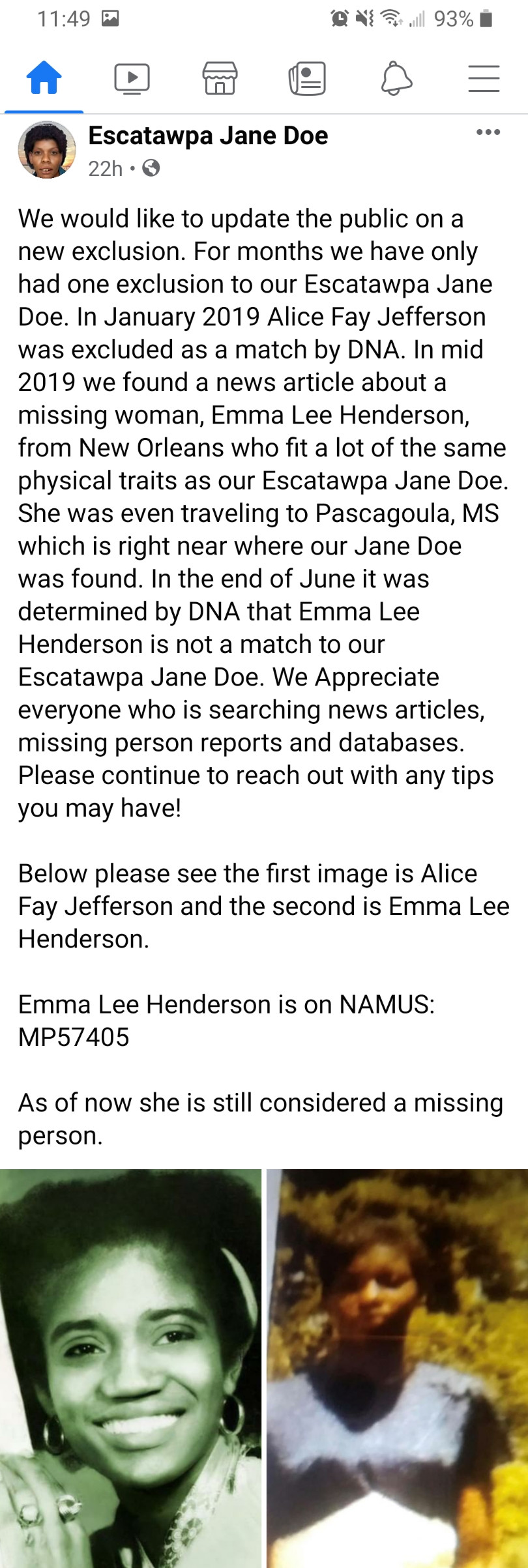 25. Escatawpa or Jackson County Jane Doe, Mississippi, unidentified